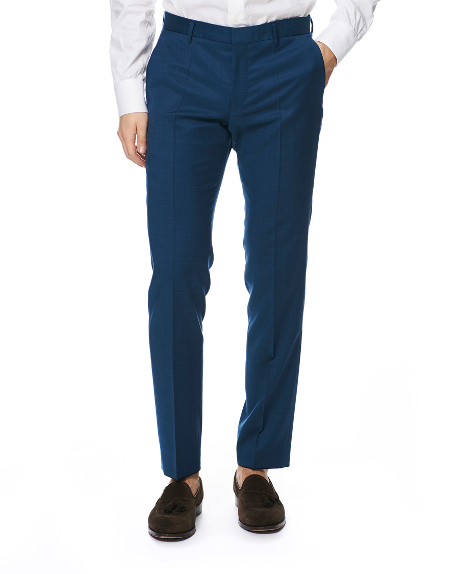 Heren | Pakken | BOSS BLACK | BOSS Novid/Ben Peak Lapel Stretch Wool Suit Napoli Blue