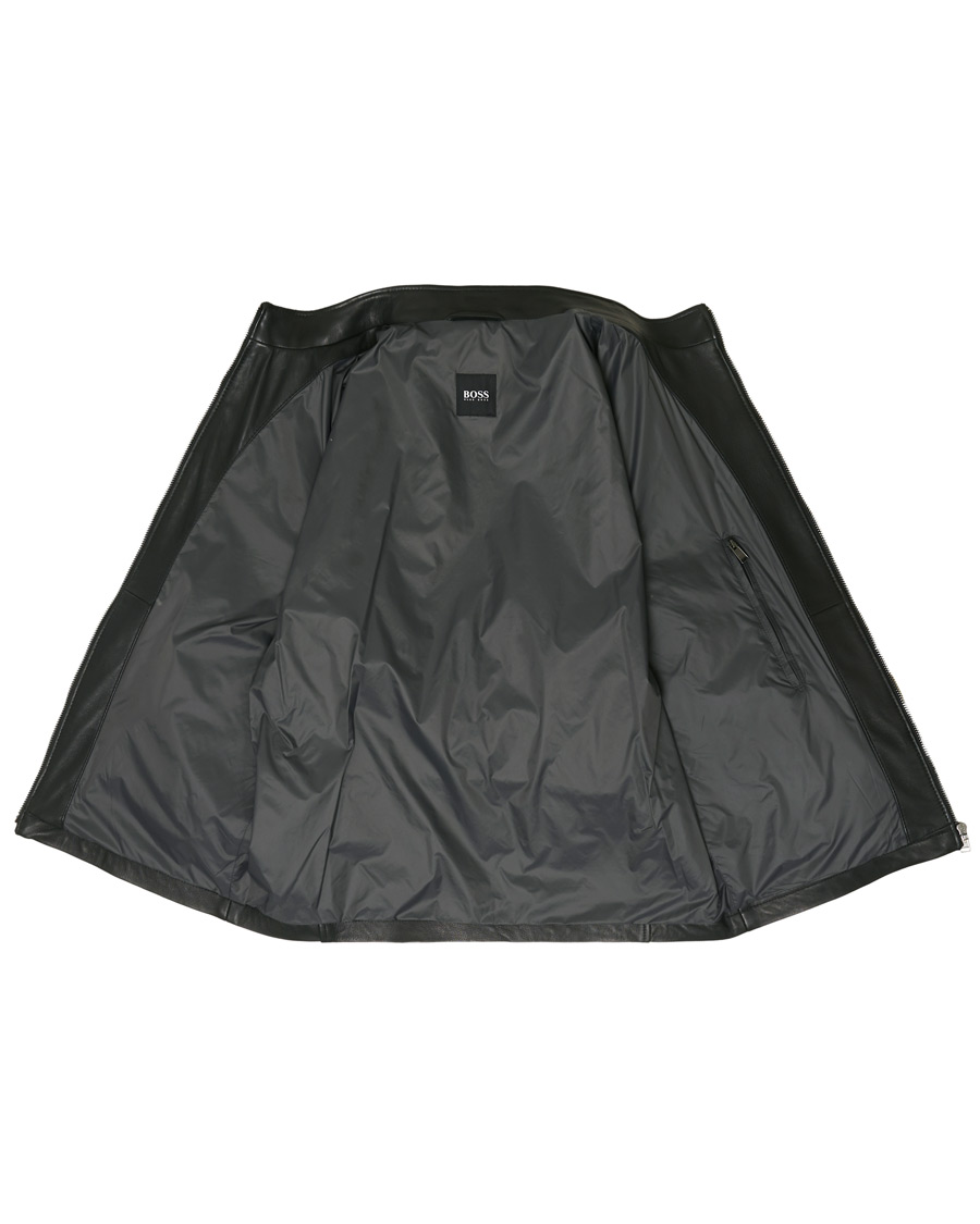 Heren | Jassen | BOSS BLACK | BOSS Nidan Leather Jacket Black