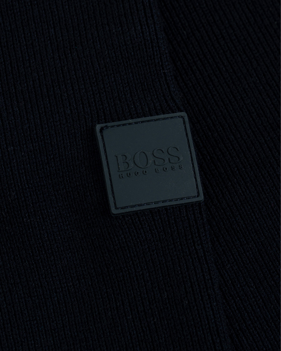 Heren | Jassen | BOSS BLACK | BOSS Ofabio Hybrid Knitted Full-Zip Hoodie Dark Blue