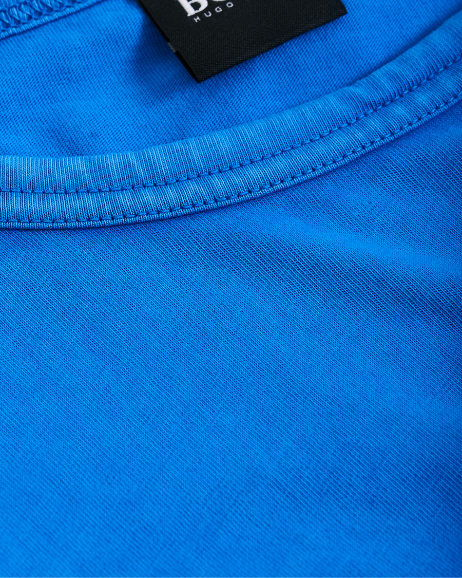 Heren | T-shirts | BOSS ORANGE | BOSS Casual Tokks Garment Dyed Tee Light Blue