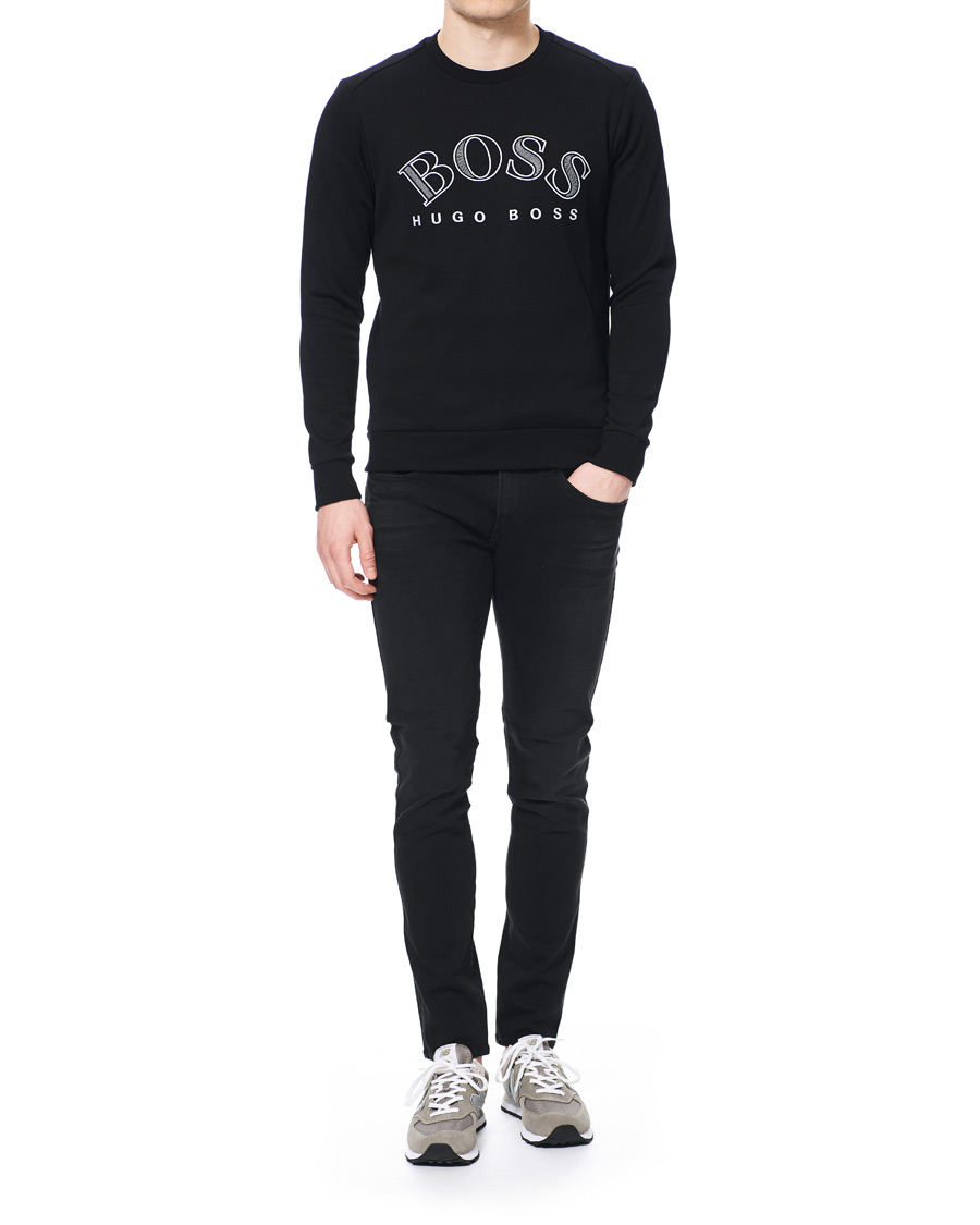 Heren | Truien | BOSS GREEN | BOSS Athleisure Salbo Crew Neck Sweatshirt Black