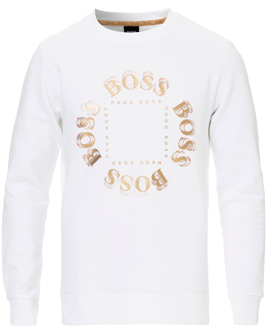 Heren | Truien | BOSS GREEN | BOSS Athleisure Salbo Circle Sweatshirt White/Gold