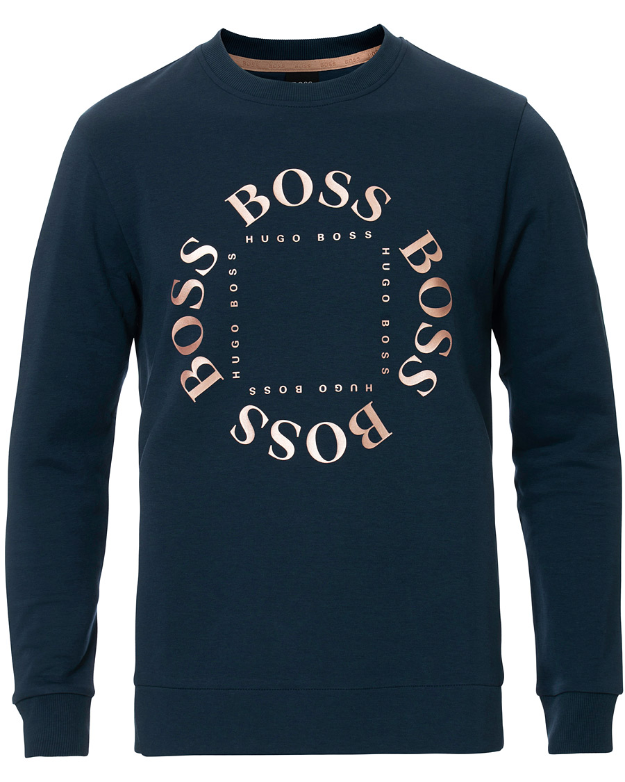 Heren | Truien | BOSS GREEN | BOSS Athleisure Salbo Circle Sweatshirt Navy/Rosé Gold