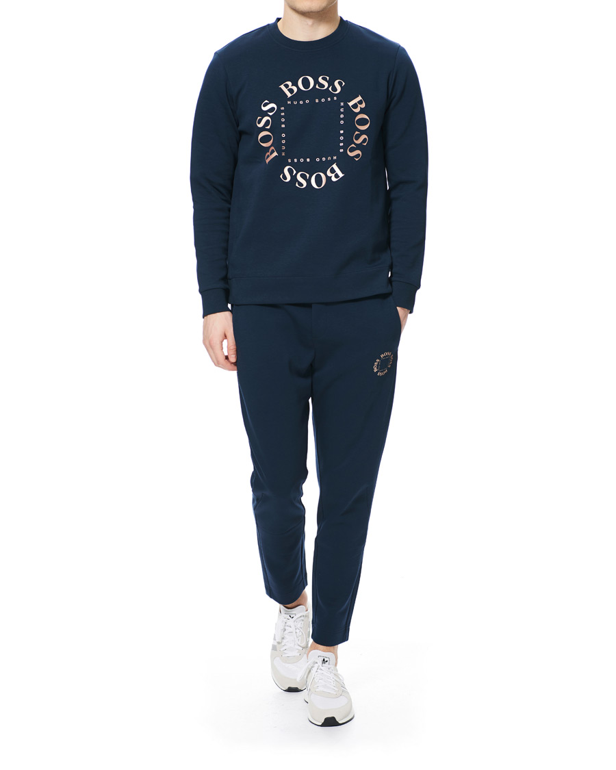 Heren | Truien | BOSS GREEN | BOSS Athleisure Salbo Circle Sweatshirt Navy/Rosé Gold