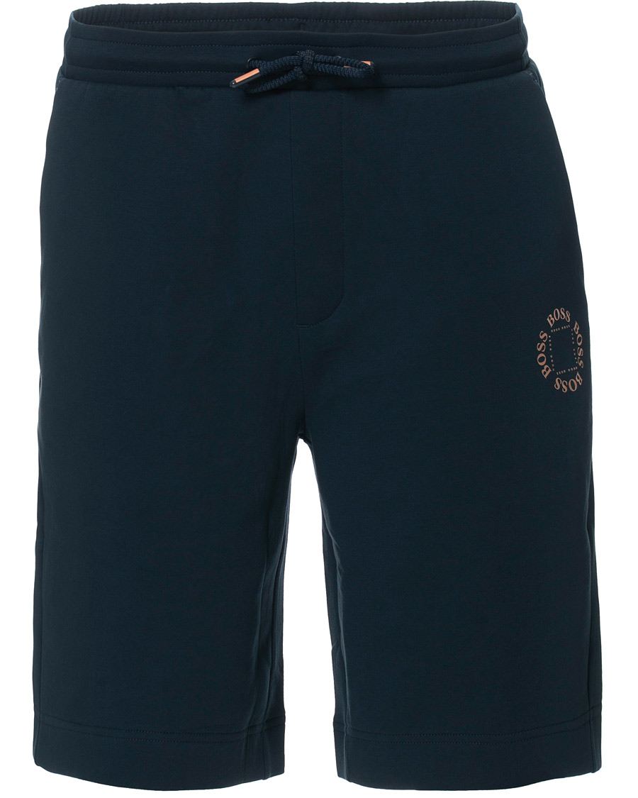 Heren | Korte broek | BOSS GREEN | BOSS Athleisure Halboa Circle Shorts Navy/Rosé Gold