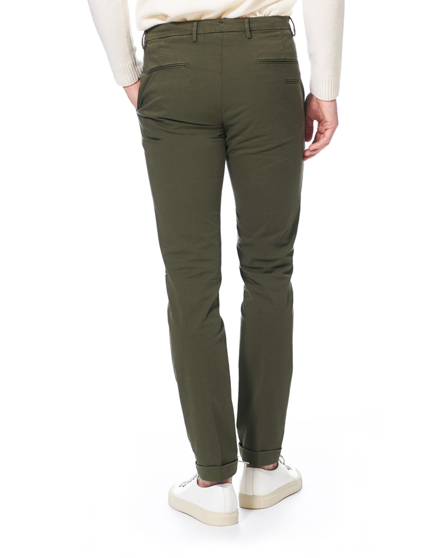 Heren | Broeken | Briglia 1949 | Slim Fit Gabardine Chinos Dark Green