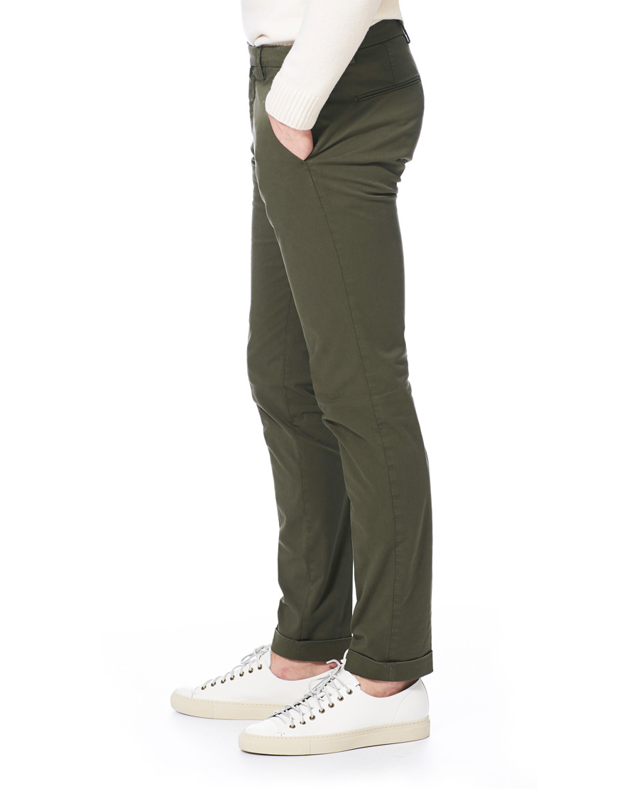 Heren | Broeken | Briglia 1949 | Slim Fit Gabardine Chinos Dark Green