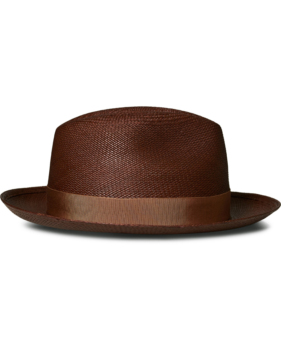 Heren | Borsalino Panama Quito With Medium Brim Brown/Beige | Borsalino | Panama Quito With Medium Brim Brown/Beige