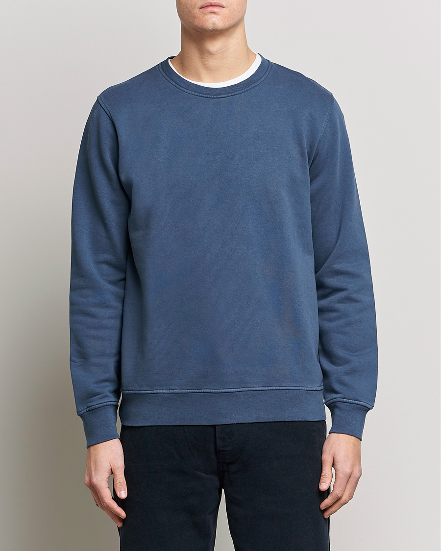 Heren | Kleding | Colorful Standard | Classic Organic Crew Neck Sweat Petrol Blue