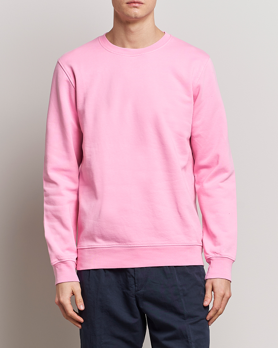 Men | Sweatshirts | Colorful Standard | Classic Organic Crew Neck Sweat Flamingo Pink