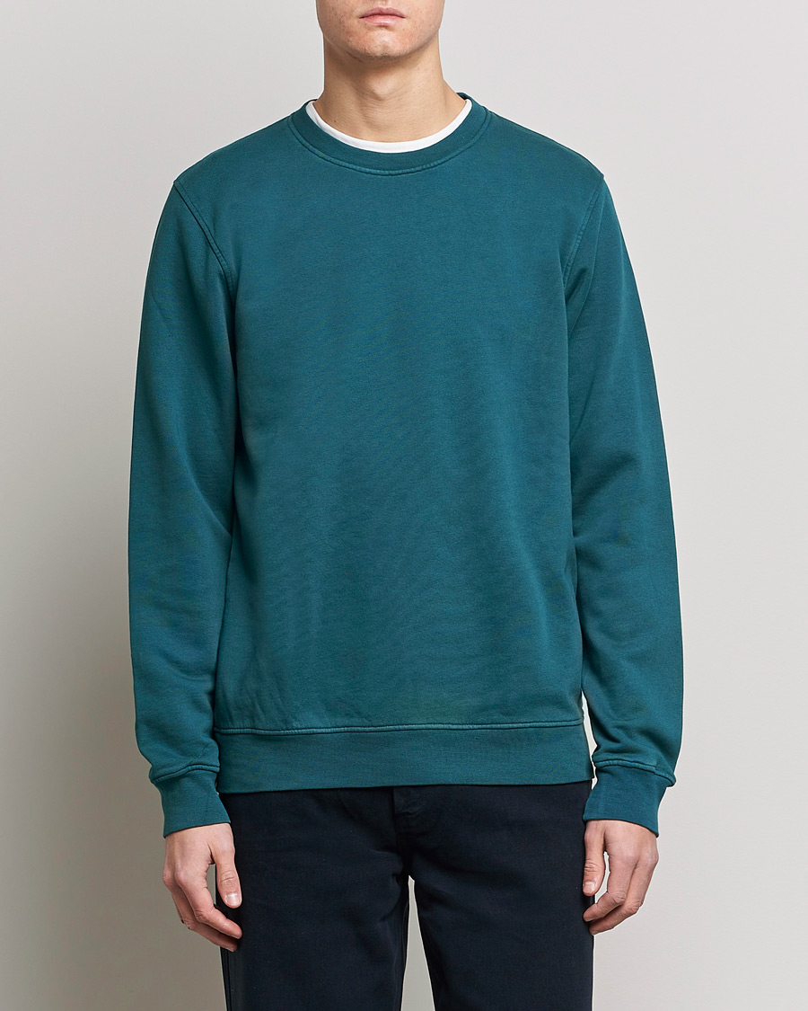 Heren | Colorful Standard | Colorful Standard | Classic Organic Crew Neck Sweat Ocean Green