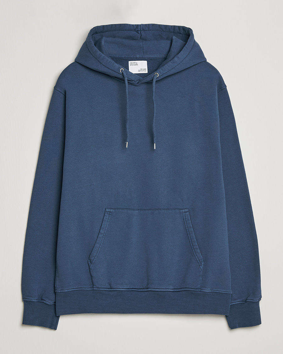 Heren | Truien | Colorful Standard | Classic Organic Hood Petrol Blue