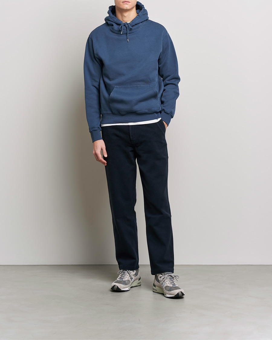 Heren | Truien | Colorful Standard | Classic Organic Hood Petrol Blue