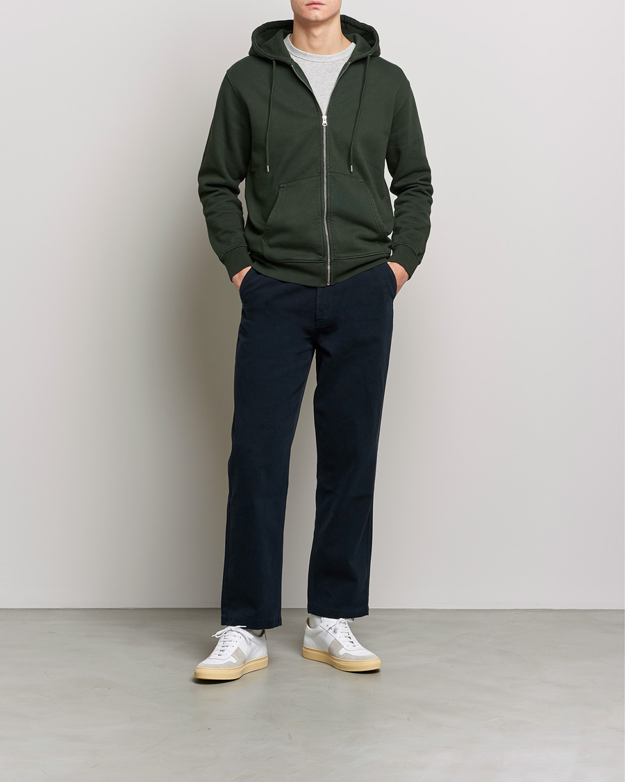 Heren | Truien | Colorful Standard | Classic Organic Full Zip Hood Hunter Green