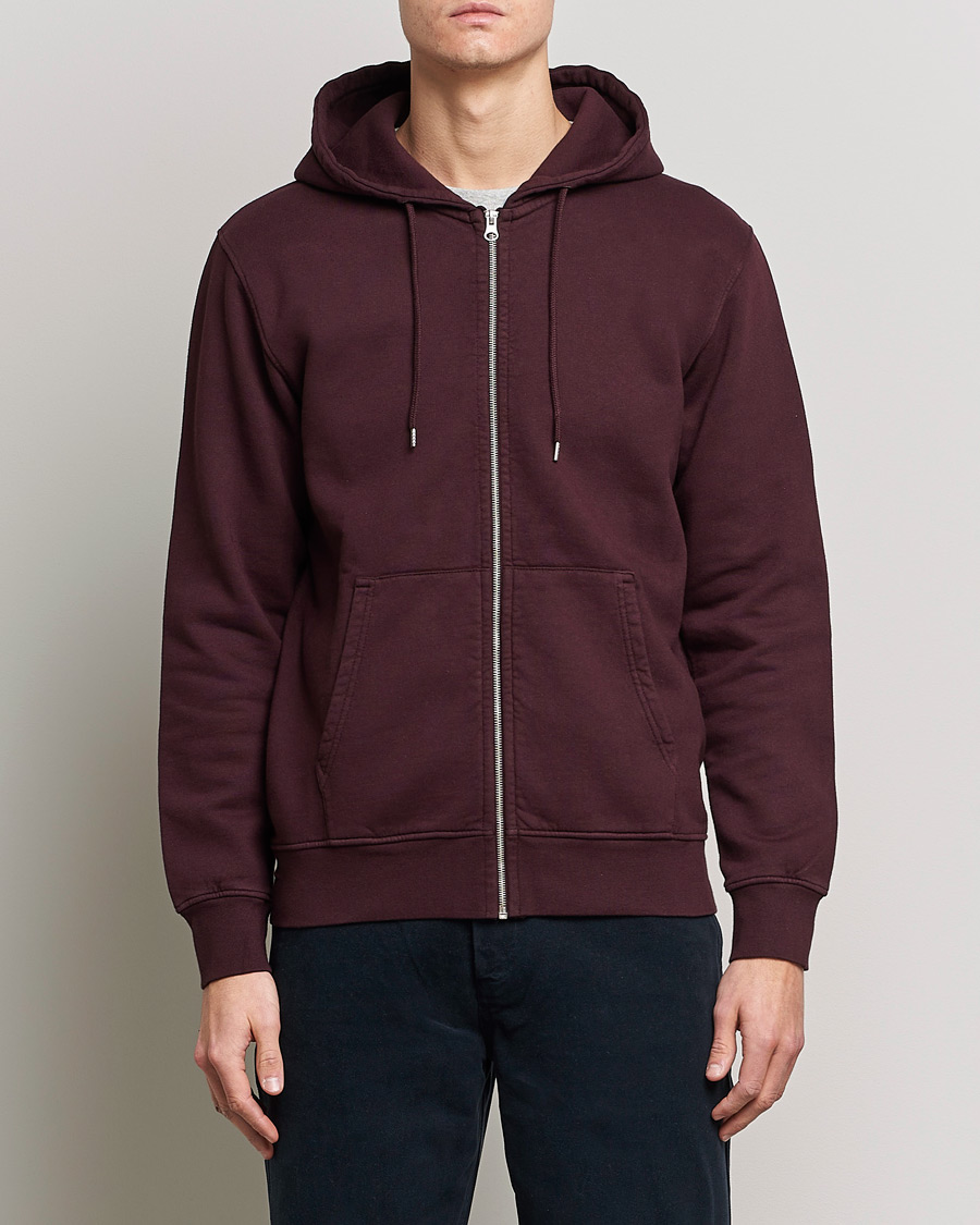 Heren | Hoodies | Colorful Standard | Classic Organic Full Zip Hood Oxblood Red