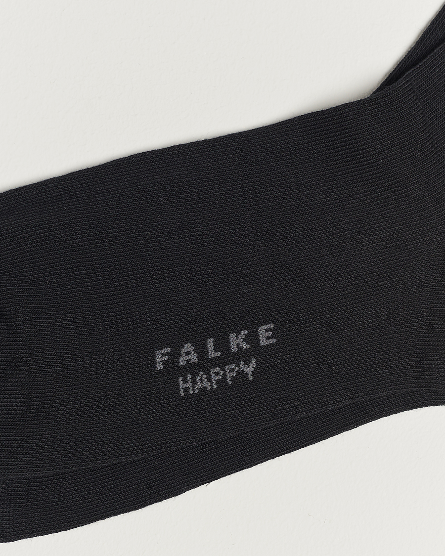 Heren | Ondergoed | Falke | Happy 2-Pack Cotton Socks Black