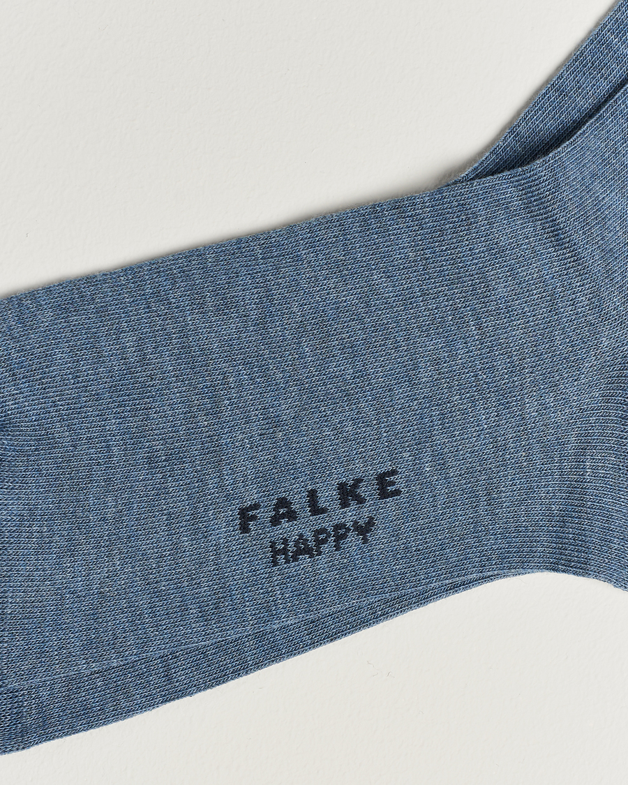 Heren |  | Falke | Happy 2-Pack Cotton Socks Light Blue