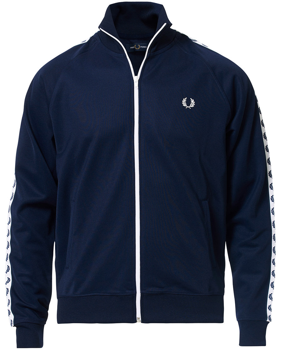 Heren | Truien | Fred Perry | Taped Track Jacket Carbon Blue