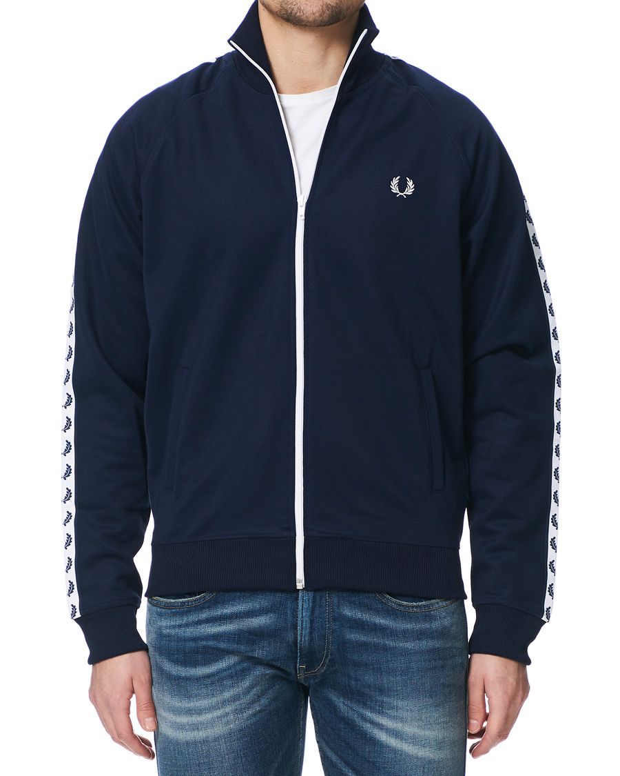 Heren | Truien | Fred Perry | Taped Track Jacket Carbon Blue