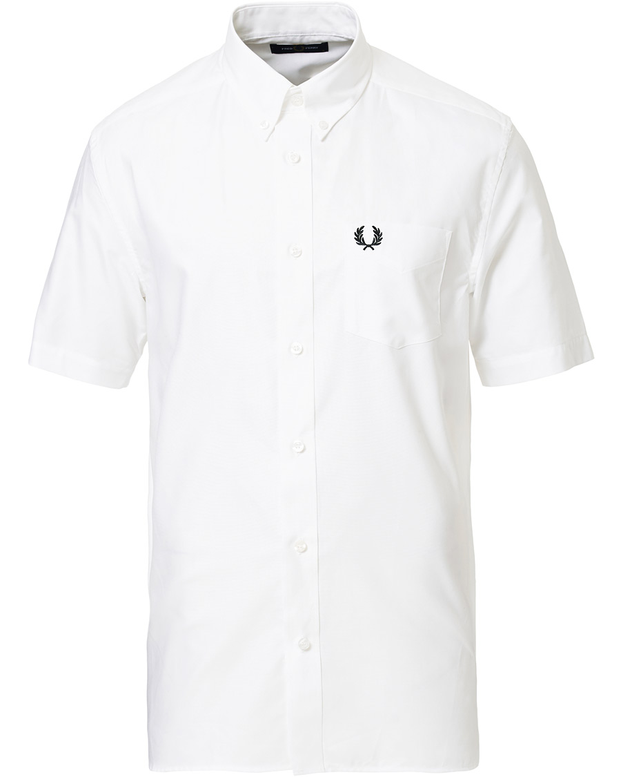 Heren | Overhemden | Fred Perry | Short Sleeve Oxford Shirt White