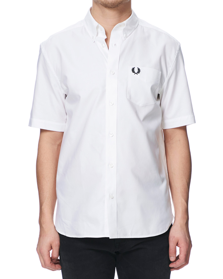 Heren | Overhemden | Fred Perry | Short Sleeve Oxford Shirt White