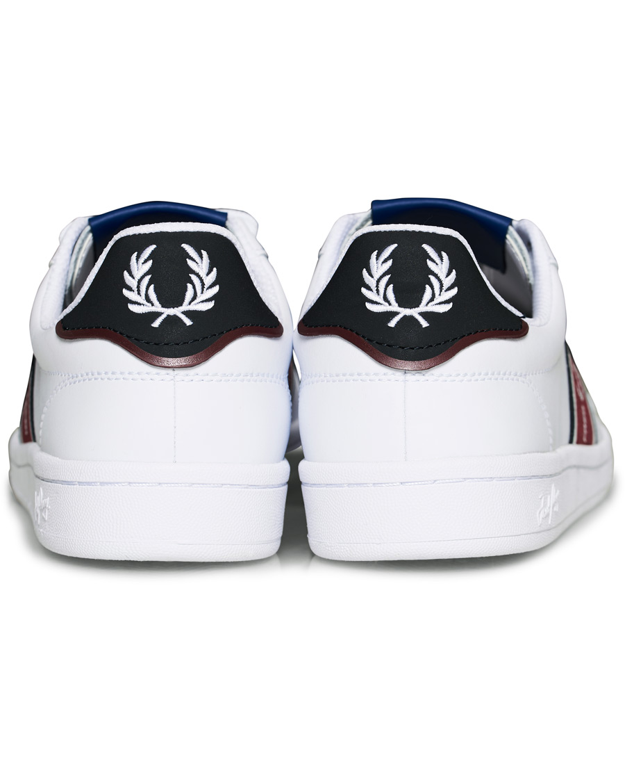 Heren | Fred Perry B721 Leather/Webbing Sneaker White/Navy | Fred Perry | B721 Leather/Webbing Sneaker White/Navy