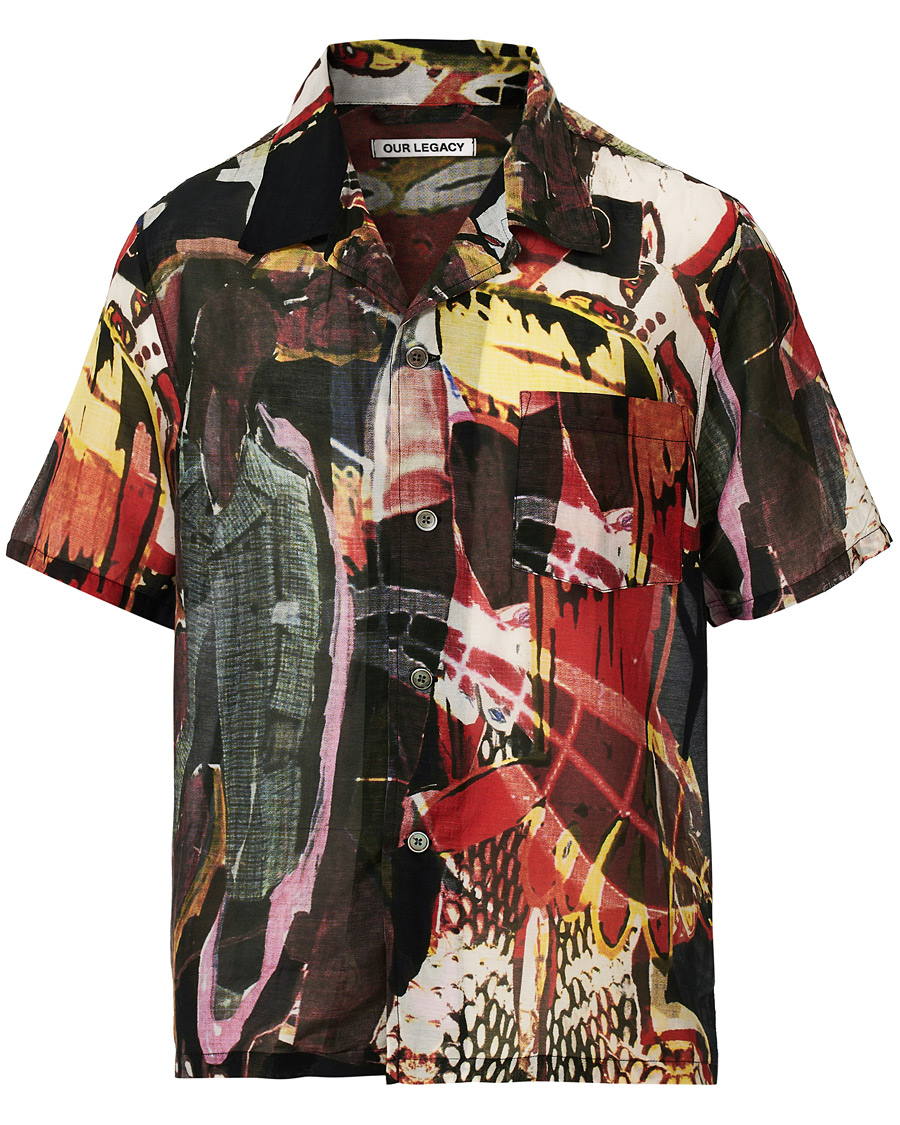 Heren | Overhemden | Our Legacy | Box Shortsleeve Shirt Peace Crowd