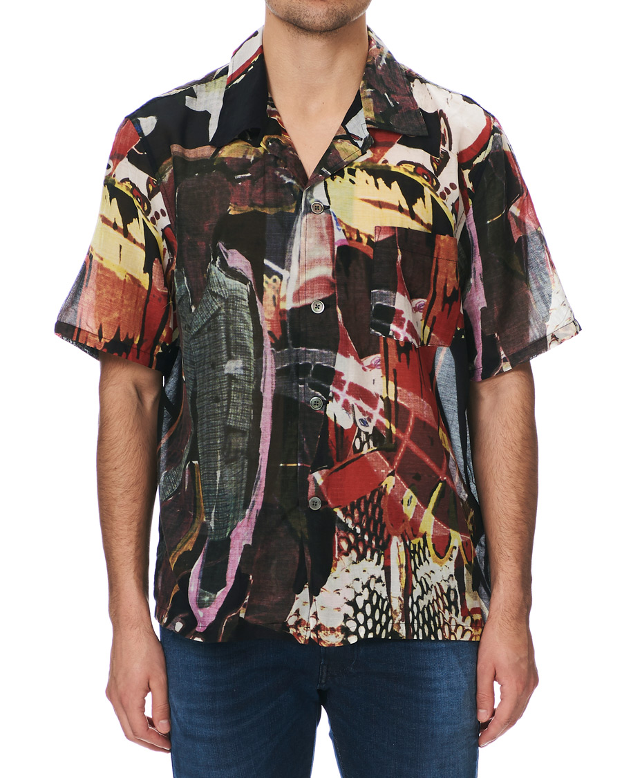 Heren | Overhemden | Our Legacy | Box Shortsleeve Shirt Peace Crowd
