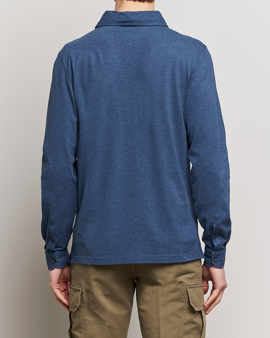 Heren | Overhemden | Gran Sasso | Popover Shirt Blue