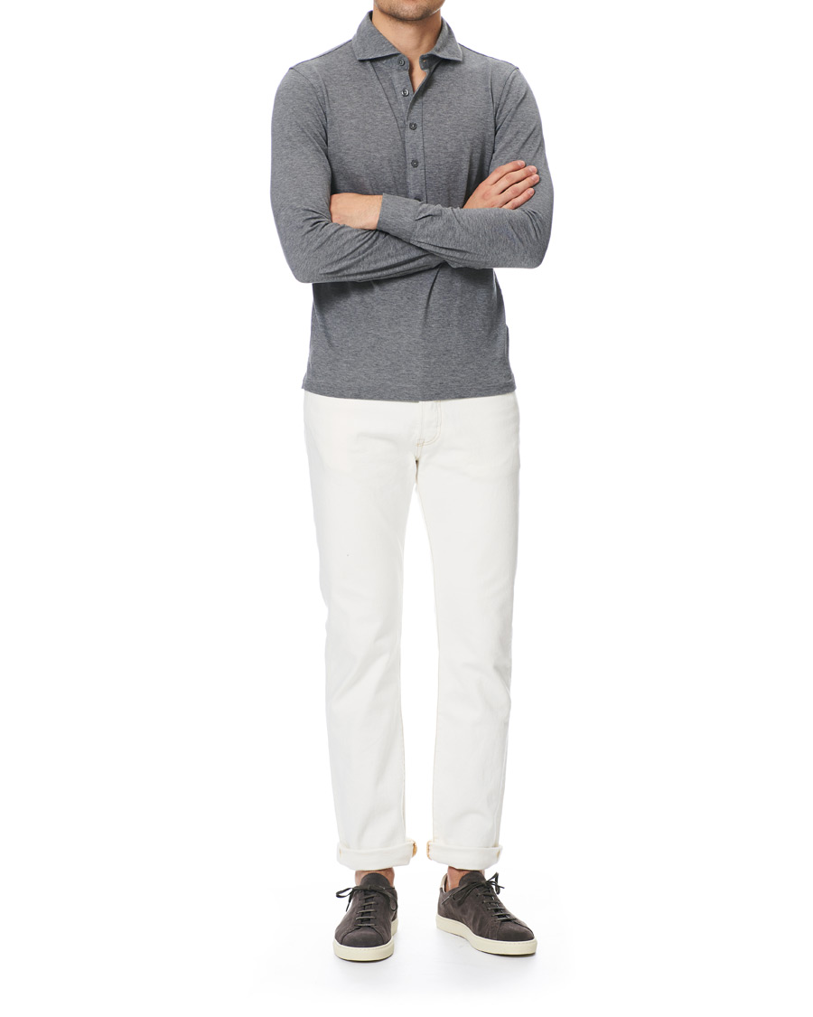 Heren | Overhemden | Gran Sasso | Popover Shirt Grey