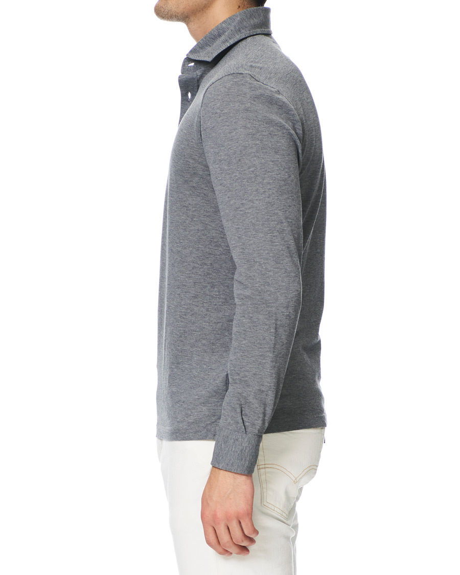 Heren | Overhemden | Gran Sasso | Popover Shirt Grey