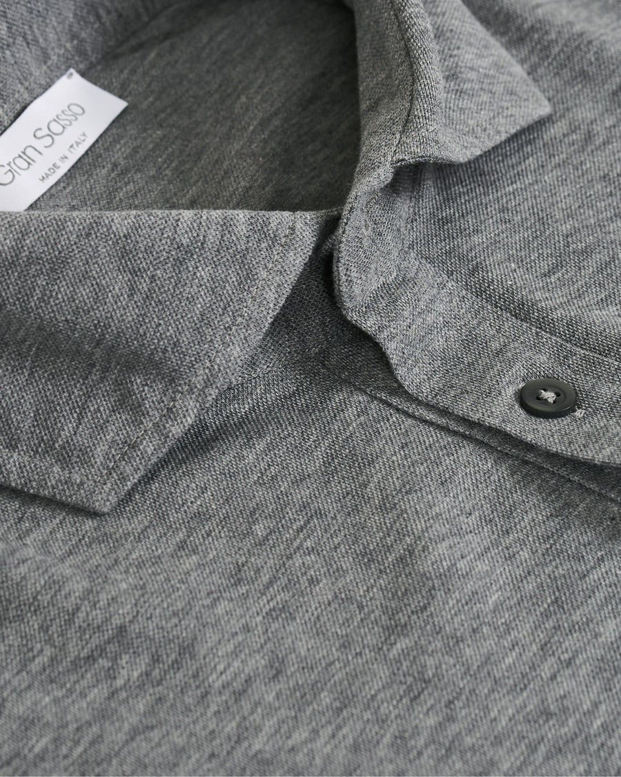 Heren | Overhemden | Gran Sasso | Popover Shirt Grey