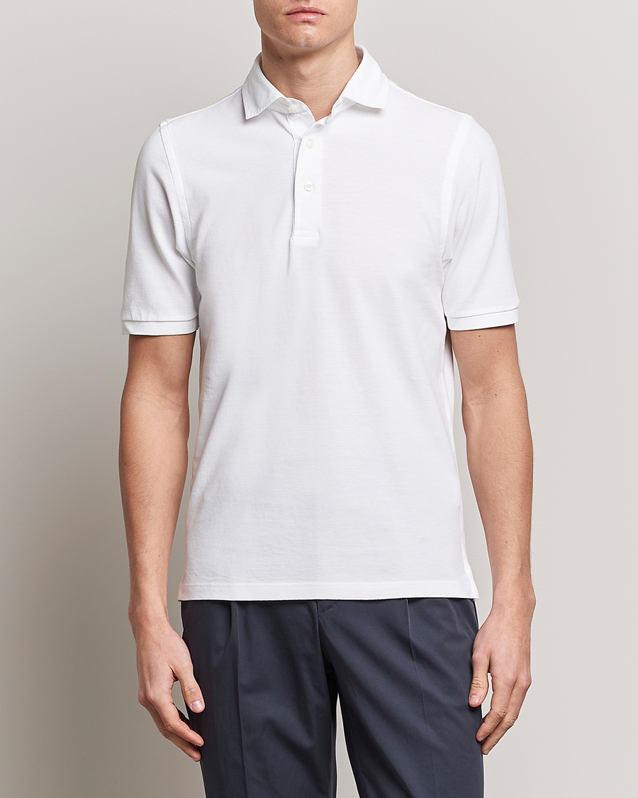 Heren | Poloshirts met korte mouwen | Gran Sasso | Washed Polo White