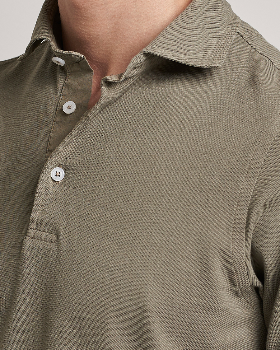 Heren | Polo's | Gran Sasso | Washed Polo Concrete Beige
