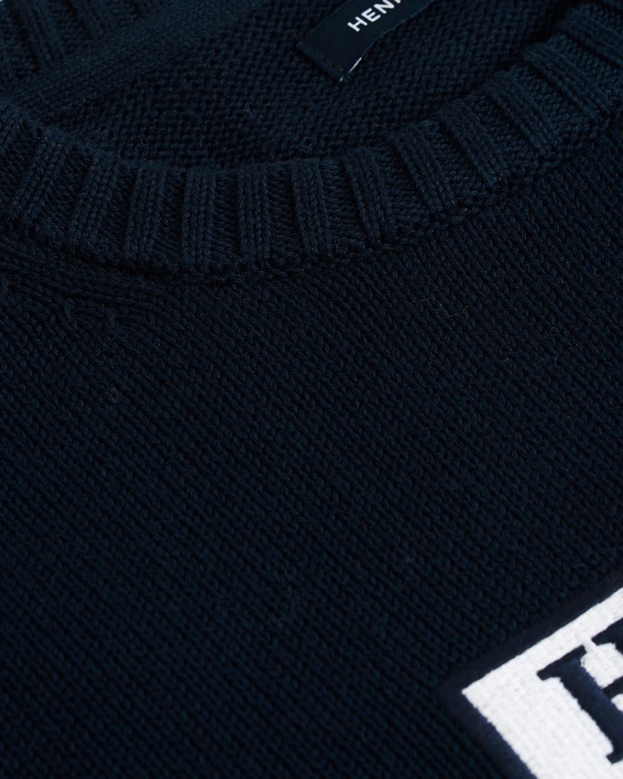Heren | Truien | Henri-Lloyd | Henri Lloyd Cross Flag Knitted Crew Neck Navy