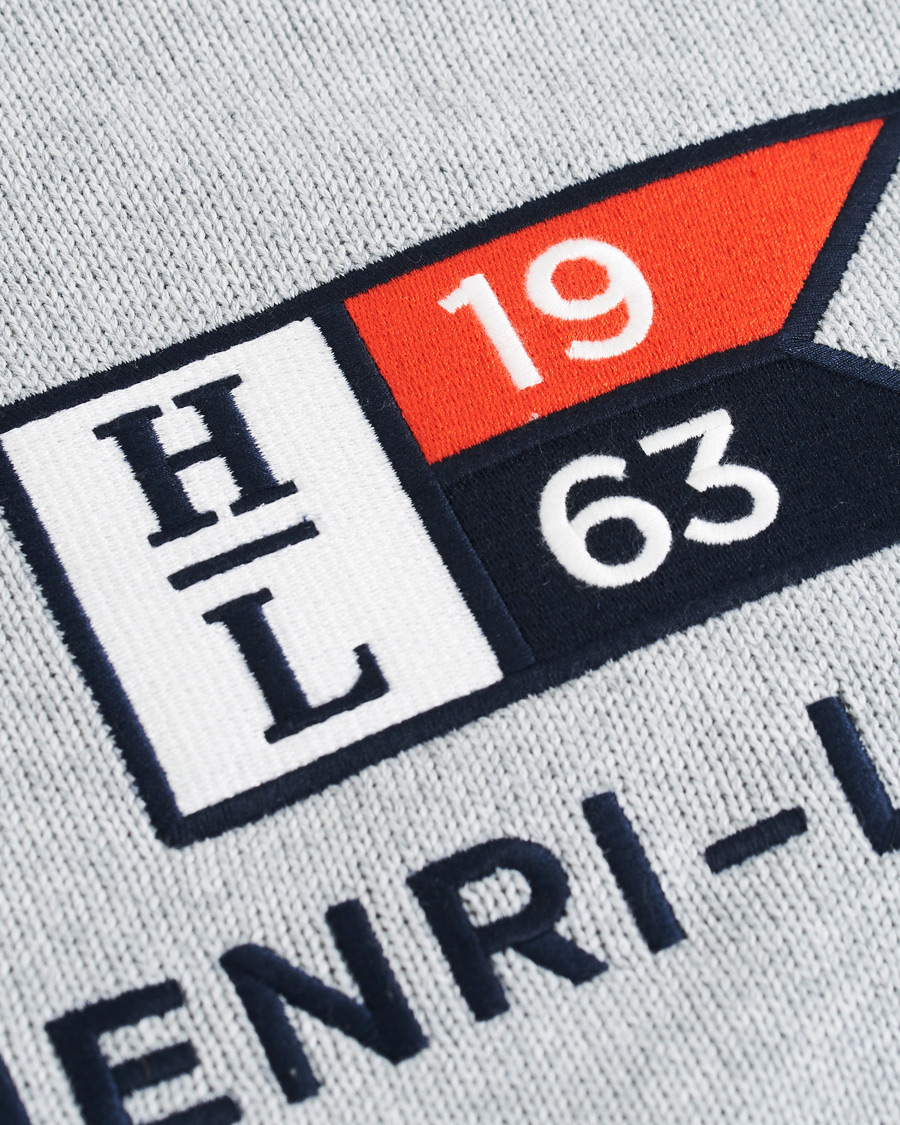 Heren | Truien | Henri-Lloyd | Henri Lloyd Cross Flag Knitted Crew Neck Grey Melange