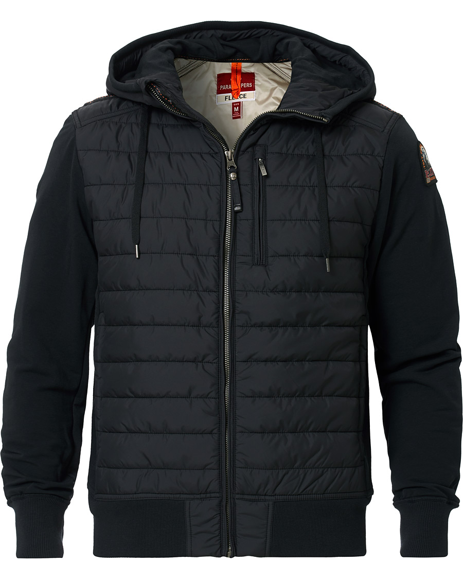 Heren | Jassen | Parajumpers | Ivor Fleece & Puffer Hooded Jacket Black