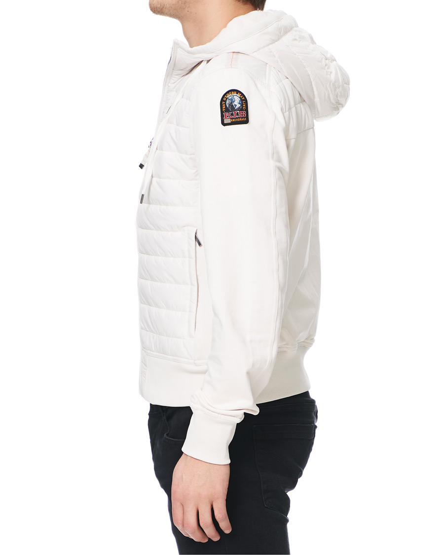 Heren | Jassen | Parajumpers | Ivor Fleece & Puffer Hooded Jacket White Cream