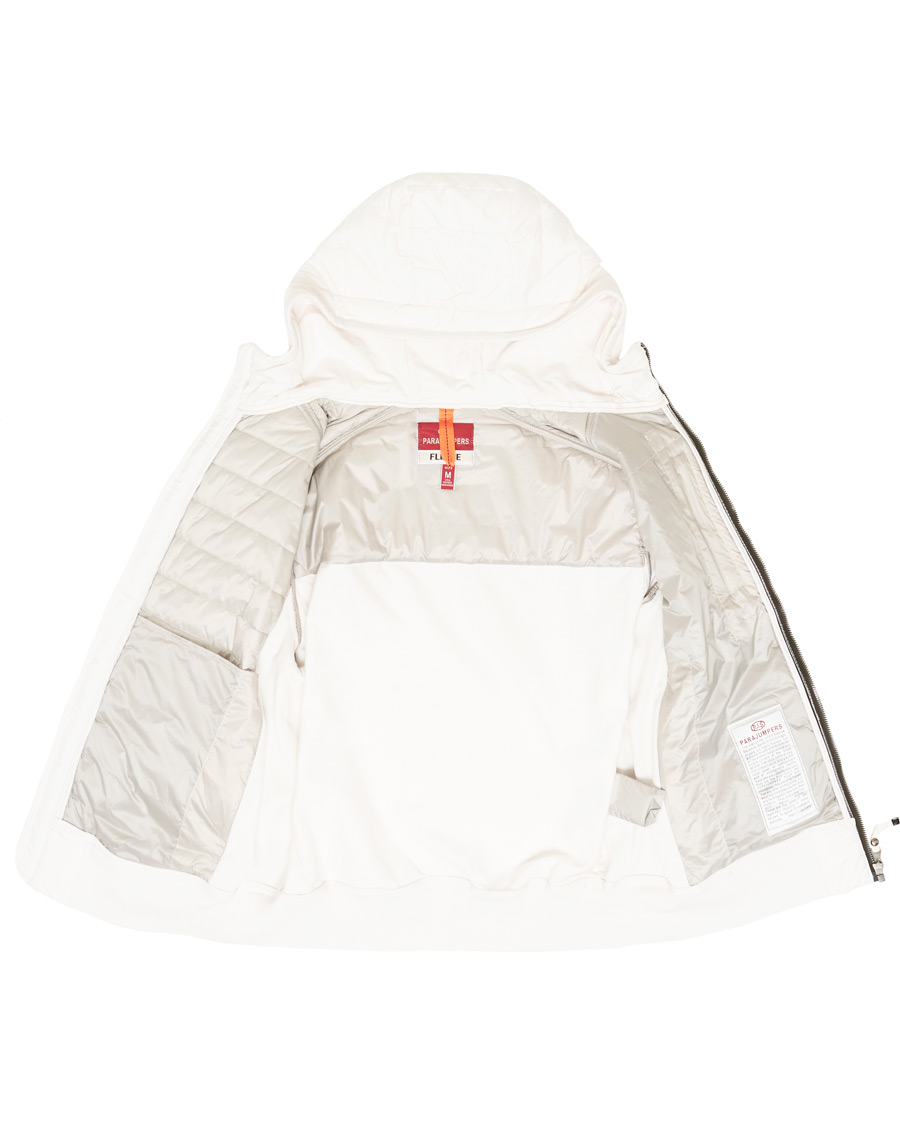 Heren | Jassen | Parajumpers | Ivor Fleece & Puffer Hooded Jacket White Cream