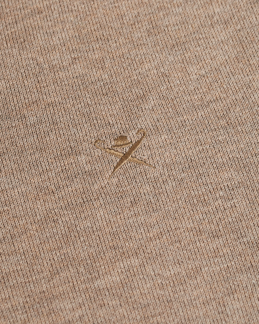 Heren | Truien | Hackett | Cotton/Silk Half -Zip Taupe
