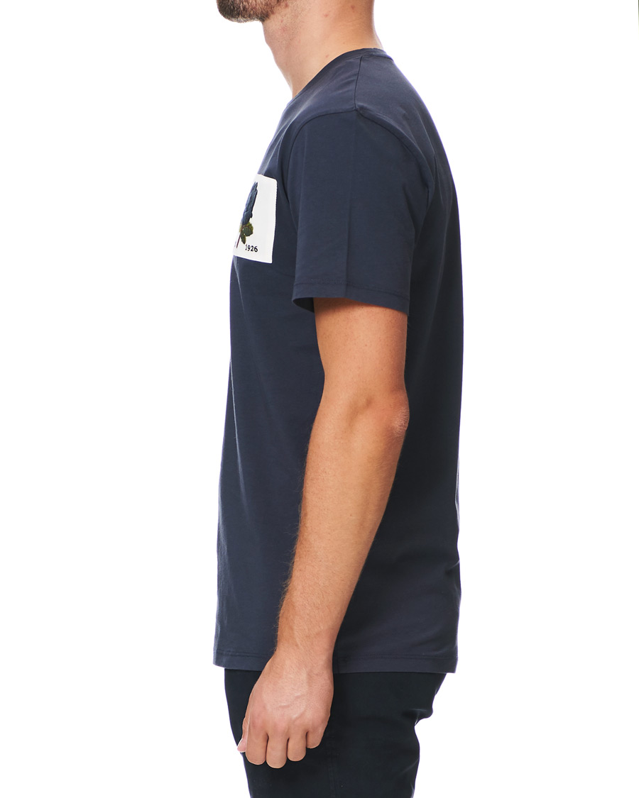 Heren | T-shirts | Kent & Curwen | Rose Embroidered T-Shirt Navy