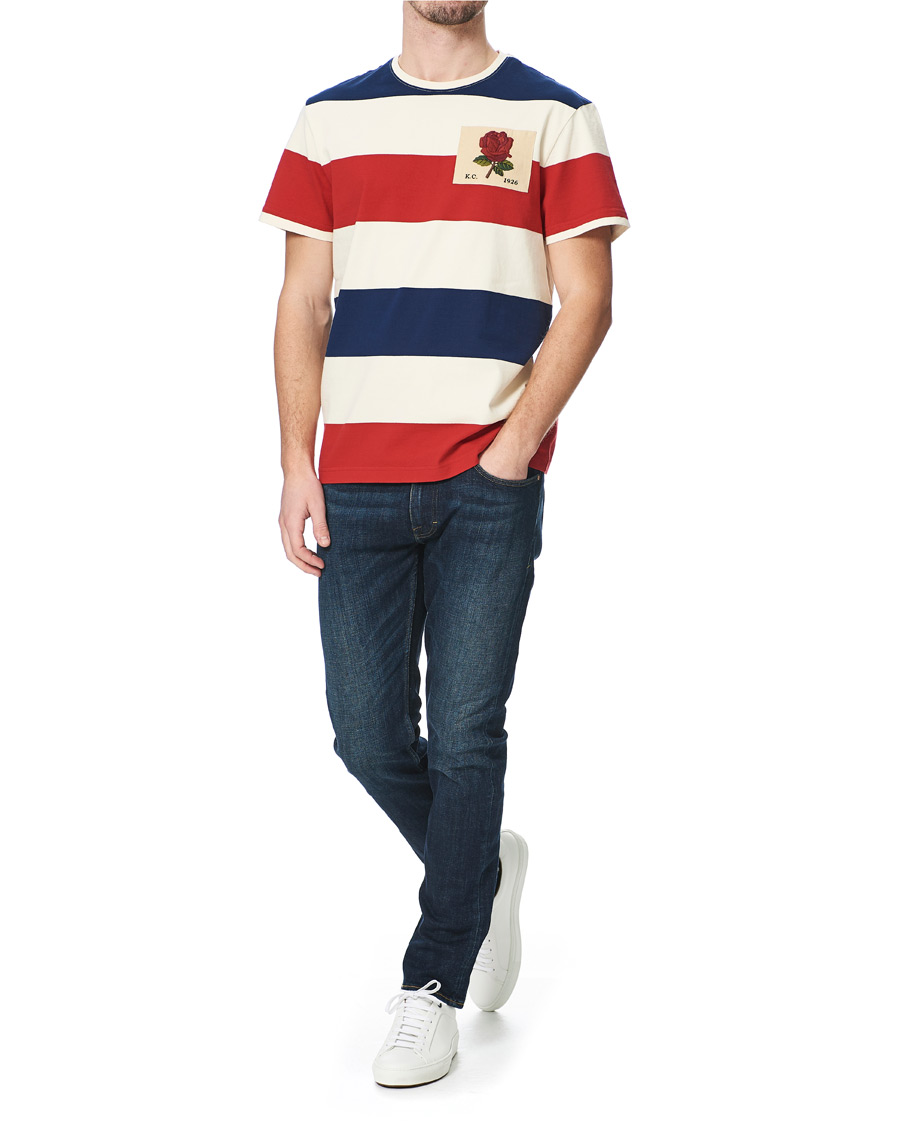 Heren | T-shirts | Kent & Curwen | Stanley Striped Rose Logo Tee Multi