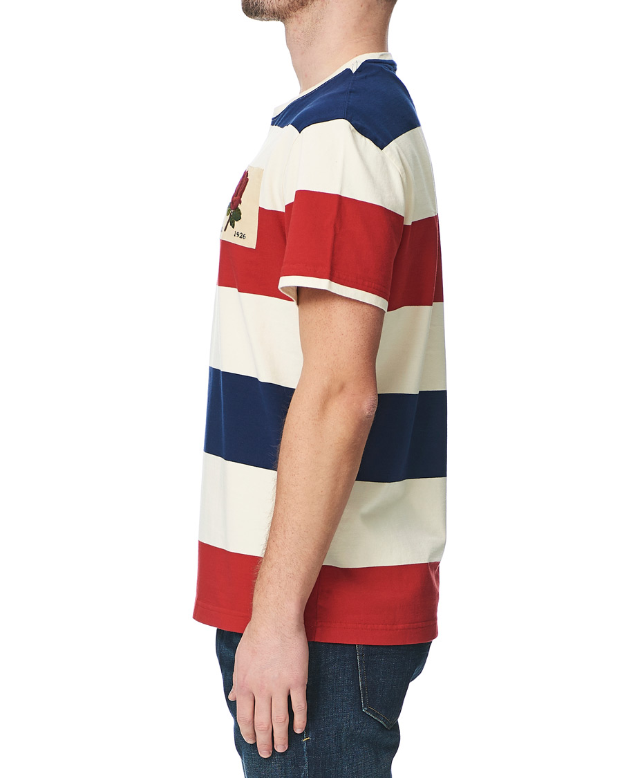 Heren | T-shirts | Kent & Curwen | Stanley Striped Rose Logo Tee Multi