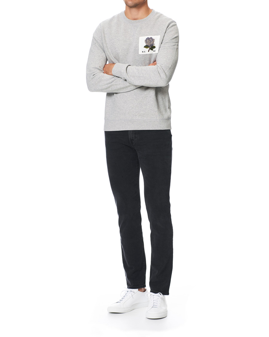 Heren | Truien | Kent & Curwen | Rose Embroidered Sweatshirt Grey