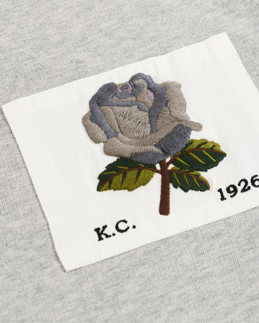 Heren | Truien | Kent & Curwen | Rose Embroidered Sweatshirt Grey