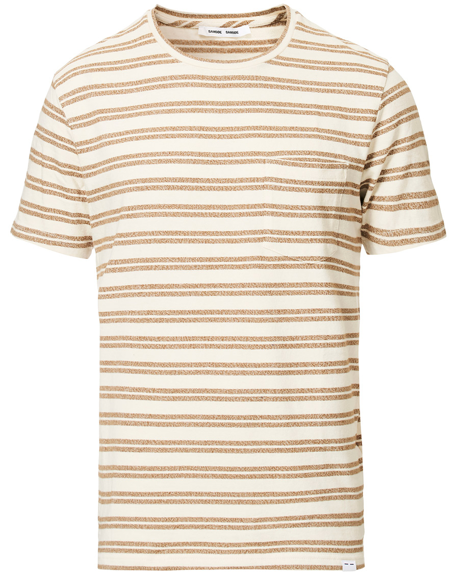 Heren | T-shirts | Samsøe Samsøe | Samsøe & Samsøe Carpo Striped Short Sleeve Tee Monks Robe
