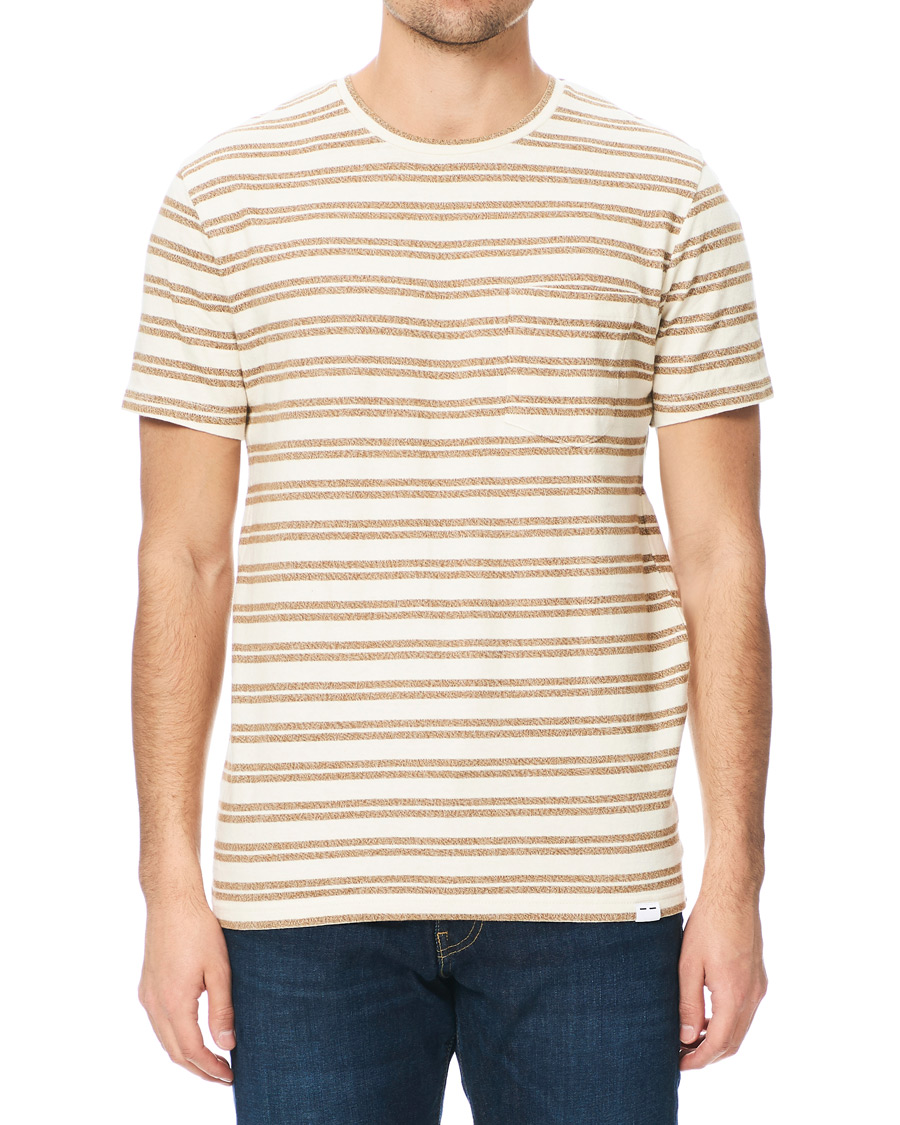 Heren | T-shirts | Samsøe Samsøe | Samsøe & Samsøe Carpo Striped Short Sleeve Tee Monks Robe