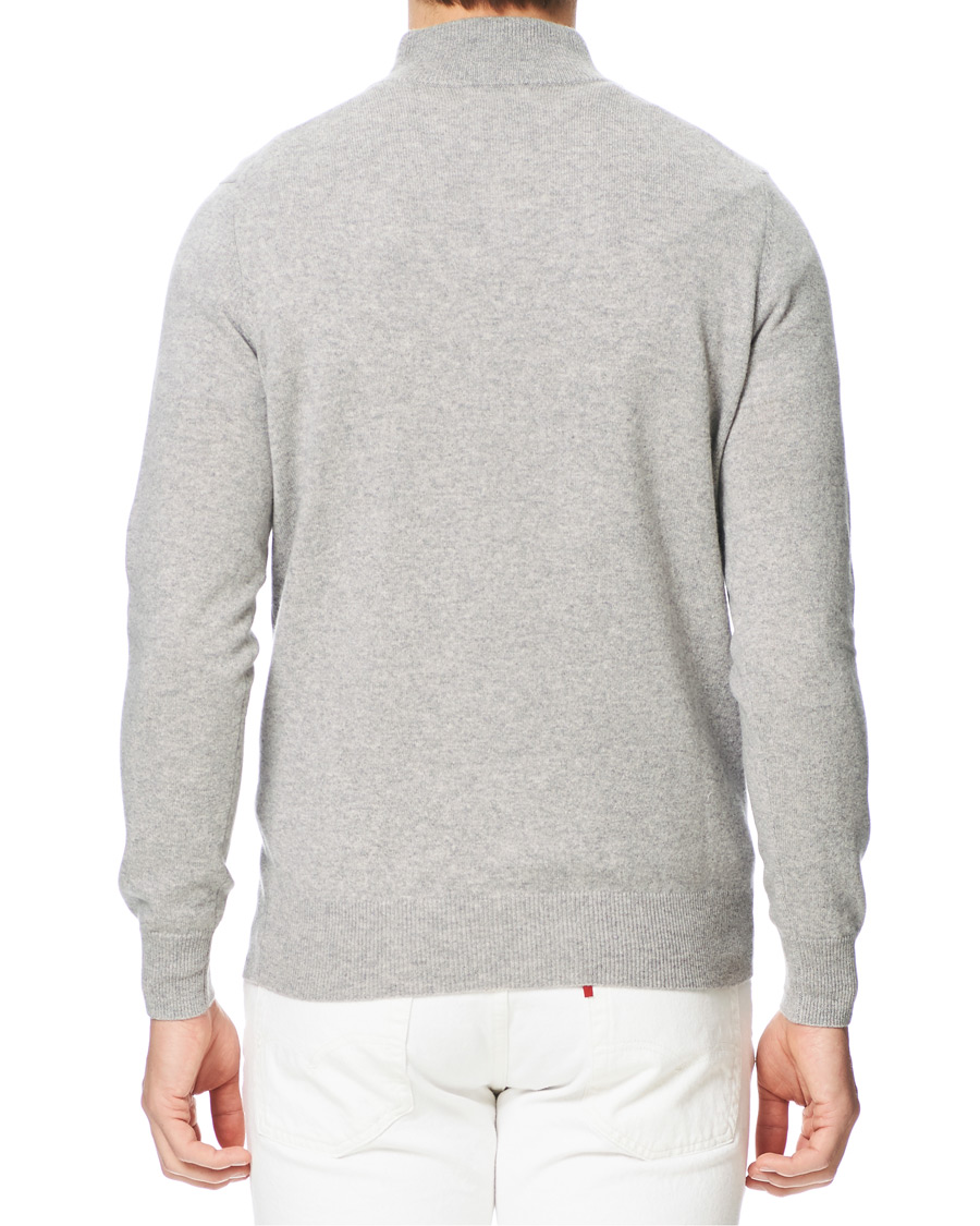 Heren | Truien | Soft Goat | Cashmere Half Zip Grey
