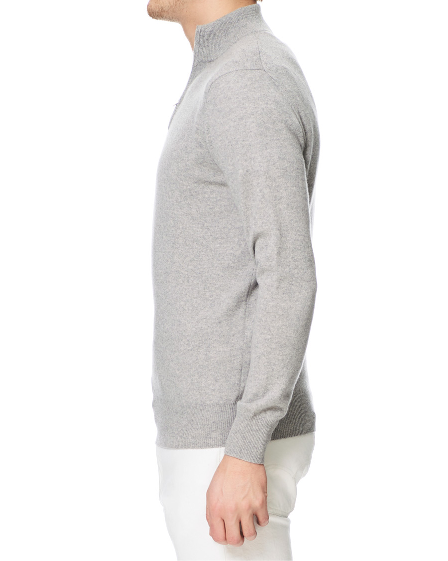 Heren | Truien | Soft Goat | Cashmere Half Zip Grey