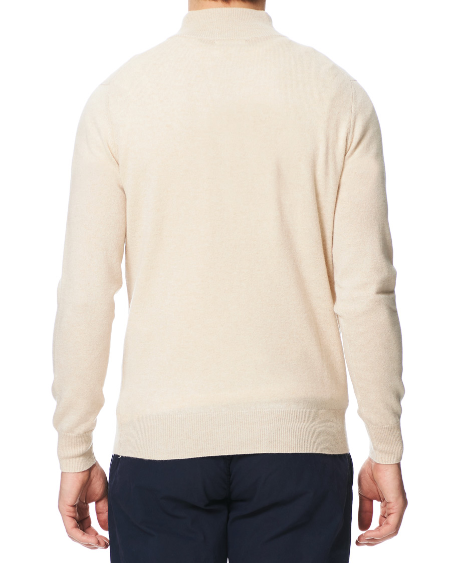 Heren | Truien | Soft Goat | Cashmere Half Zip Beige